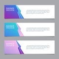 Banner design template. Abstract business layout. Horizontal banners for web, website, header or footer, sale, promo Royalty Free Stock Photo